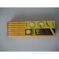 HB yellow pencil with eraser in pvcbox